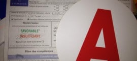 le papier provisoir du permis avant la réception du papier rose