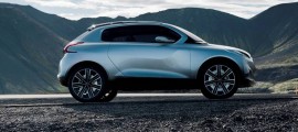 la peugeot hr1 concept de profil. un concept-car de suv urbain