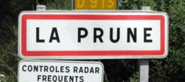 panneau de la ville prune : "contrôles radar fréquents"