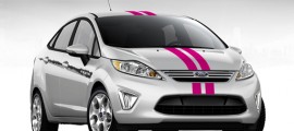 vue 3/4 avant de la ford fiesta berline phase 2