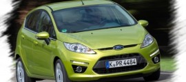 vue avant de la ford fiesta 2012