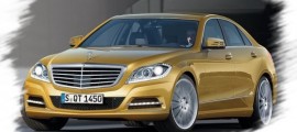 la mercedes w222 vue de l'avant