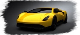 la lamborghini cabrera vue de face