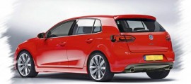 la vw golf vii en vue 3/4 arriere