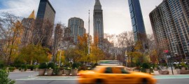 un taxi dans la ville de new york