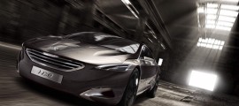 la peugeot 708 vue de l'avant