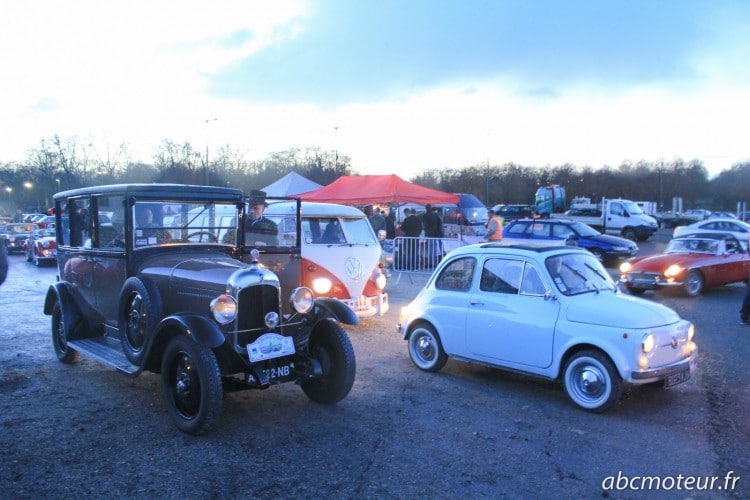 Citroen Fiat 500 Traversee Paris hivernale 2015