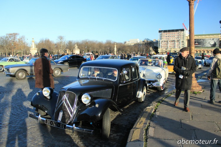 Citroen Traction Traversee Paris hivernale 2015