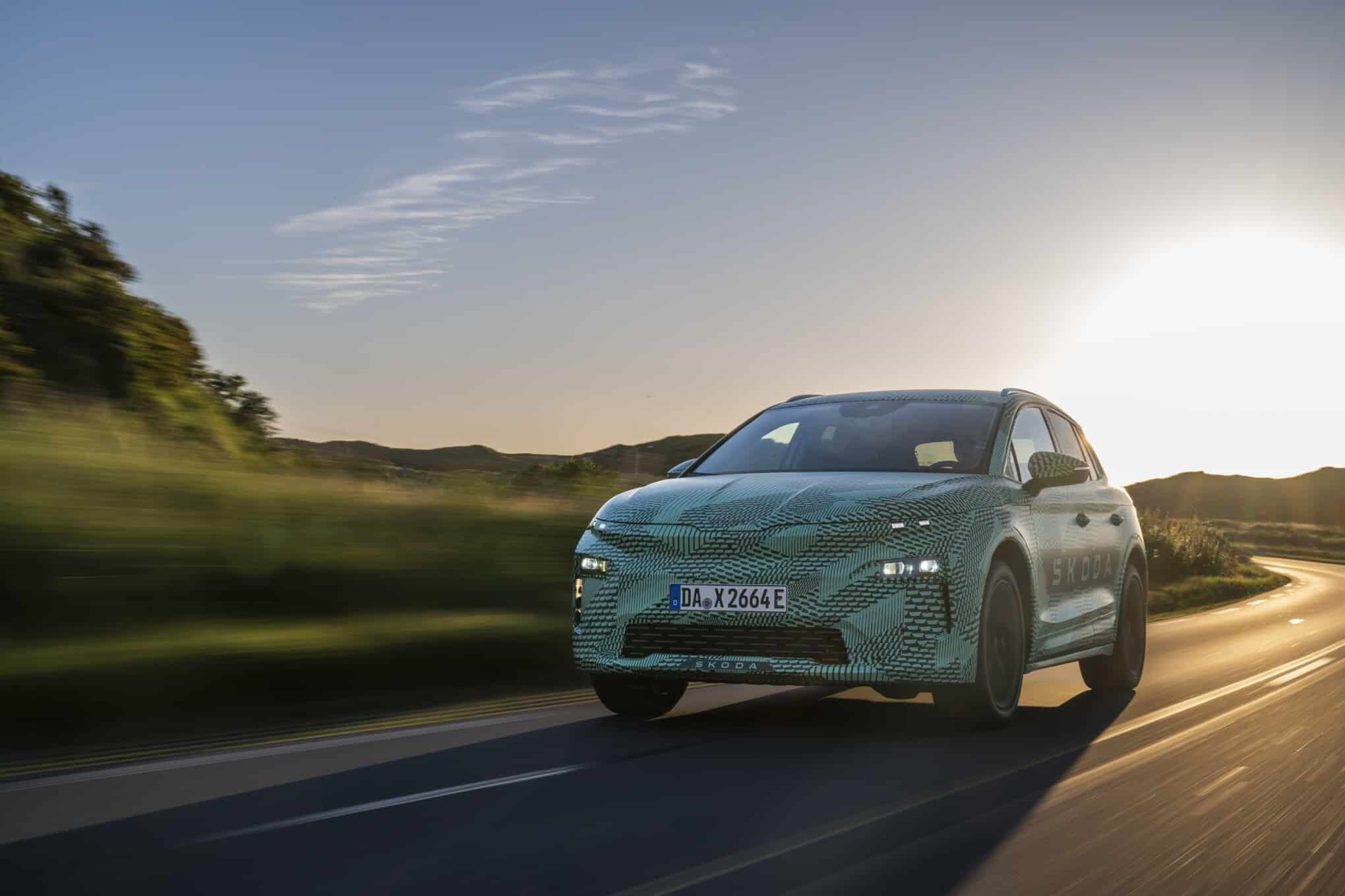 Le Skoda Elroq en photo dynamique de l'avant